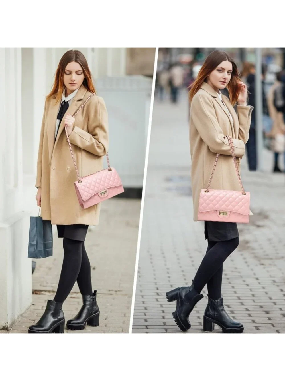 Trendy Quilted Leather Crossbody Bag for Women | Stylish Shoulder Purse with